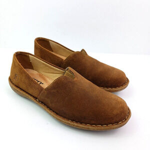 Born Womens Size 7 Brown Leather Slip On Casual Loafer Shoes BR0033426